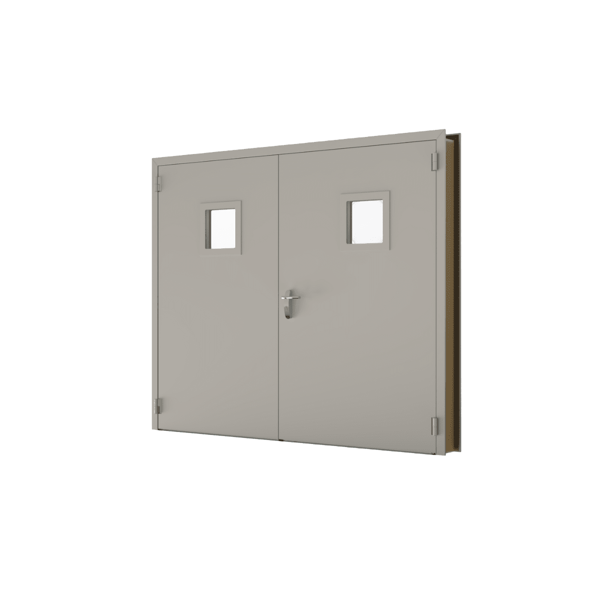 Porte acoustique double vantaux pour l’isolation phonique de grands accès techniques