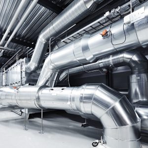 ventilation ductwork with aeraulic flow
