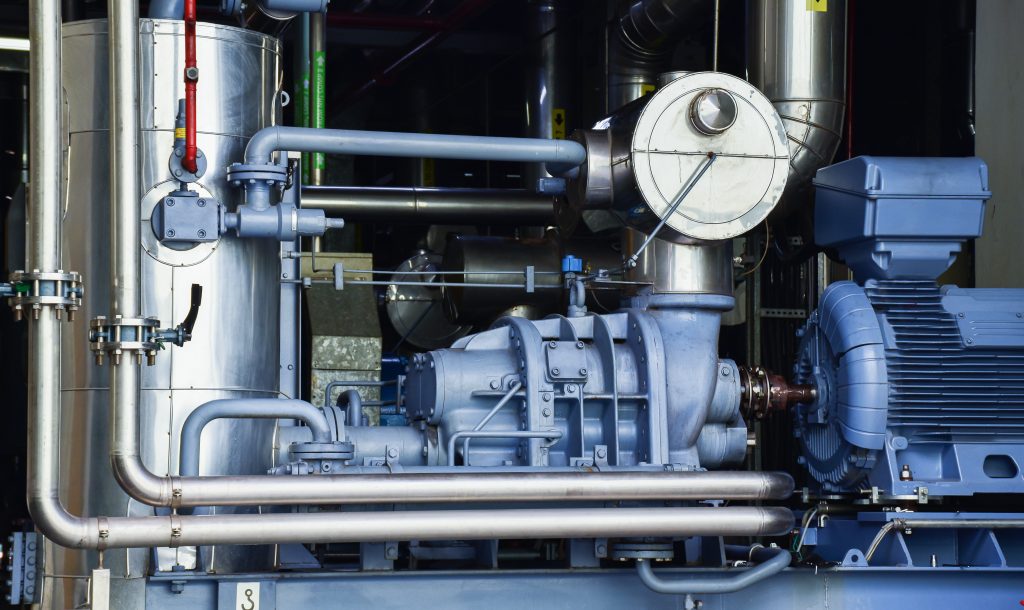 Moteur pour grandes machines industrielles en ligne de production.