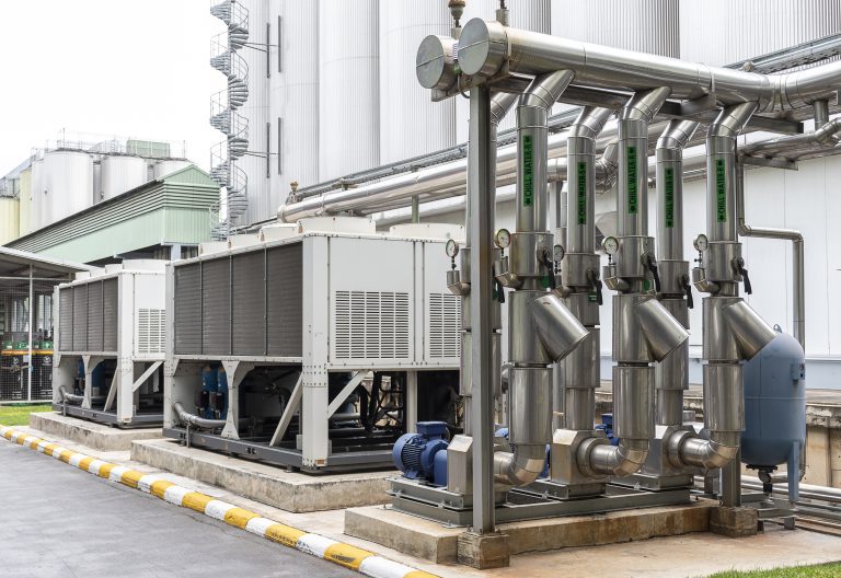 Piping system to supply cold water to the production process.