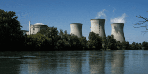 Image of a nuclear power plant chimney