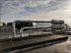 traitement acoustique par silencieux moteur sur une installation