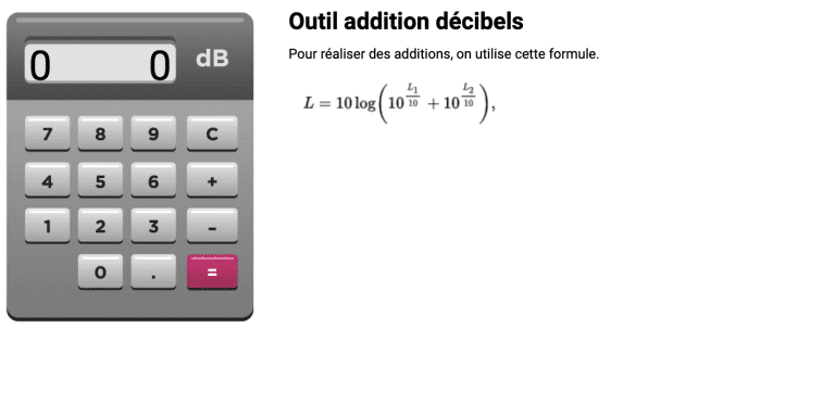Outils décibels